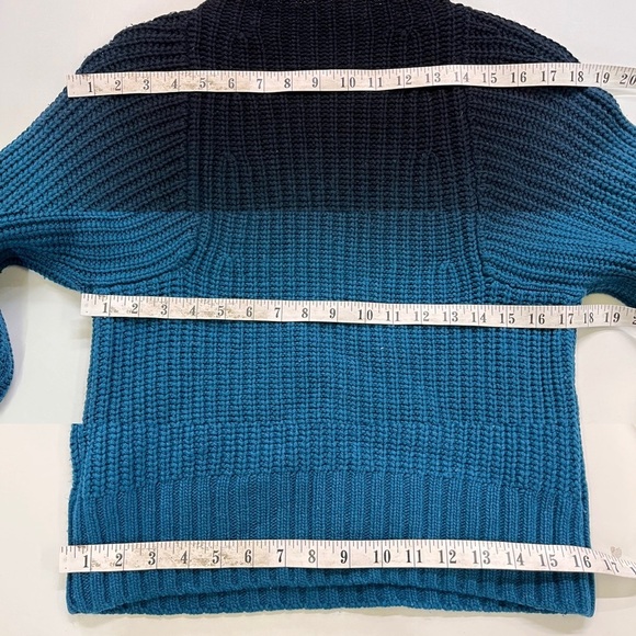 Equipment Ombre Karilena Sweater Black/Blue Wool Knit - Picture 6 of 16